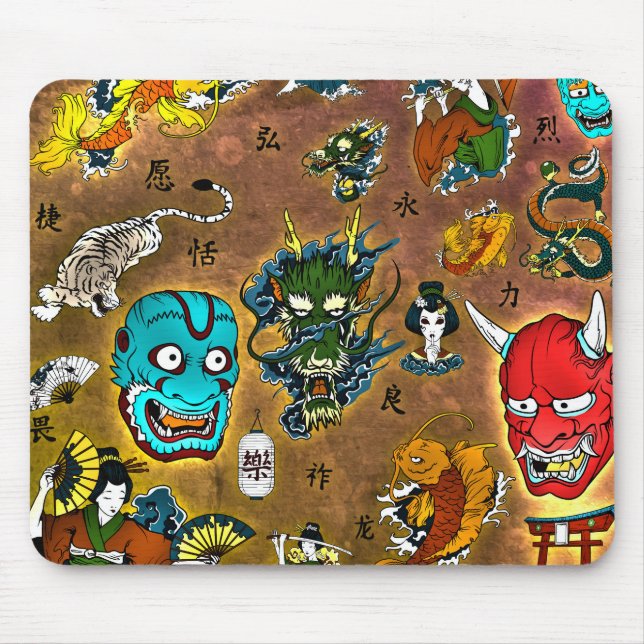 Japanskt tema musmatta (Framsidan)