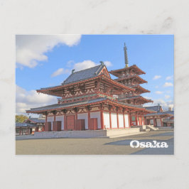 Japanskt tempel i den Osaka vykortet Vykort