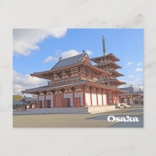Japanskt tempel i den Osaka vykortet Vykort