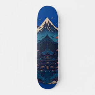 Japanskt tempel mini skateboard bräda 18,5 cm