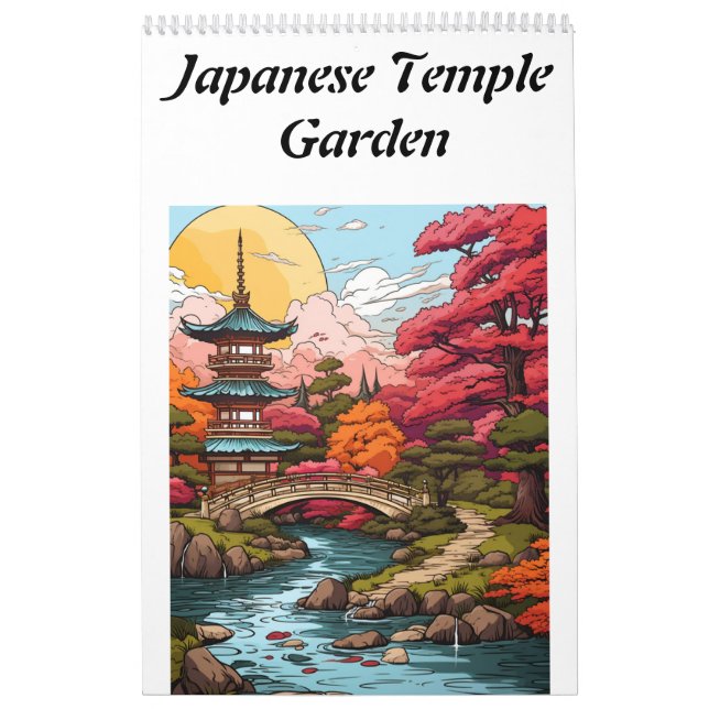 Japanskt Temple Garden Kalender (Omslag)