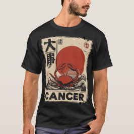 Japanskt träblock - Cancer Zodiac | Red Sol Crab T Shirt