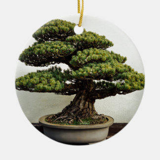 Japanskt träd för vitgräsBonsai Julgransprydnad Keramik
