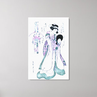 Japanskt träklosstryck av den Kiyomizu komachien Canvastryck