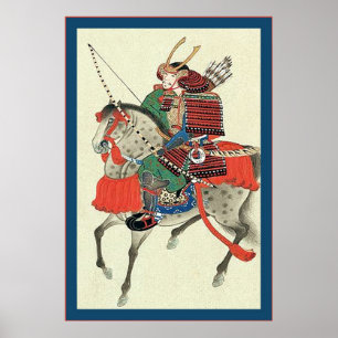 Japanskt tryck för japansk Samurai~-vintage