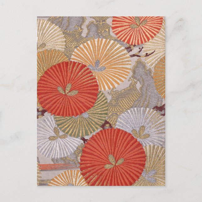 Japanskt tyg 2012 Pocket Calendar Postcard Vykort (Framsida)