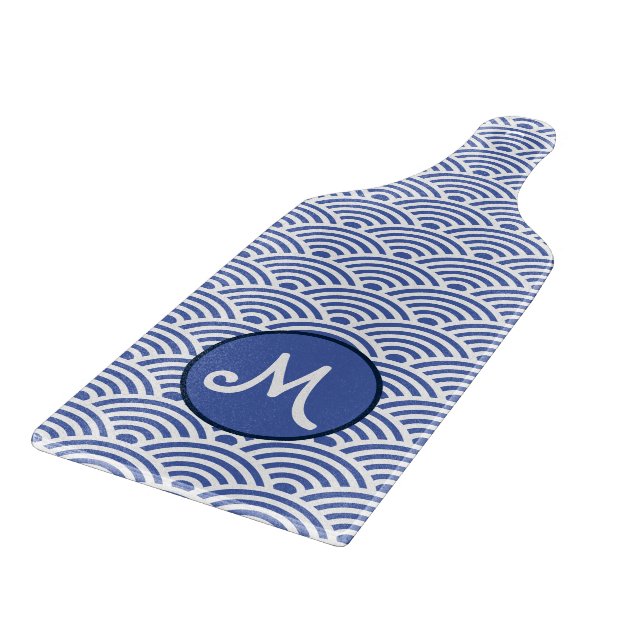 Japanskt vågmönster och monogram (Hörn)