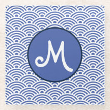 Japanskt vågmönster och monogram