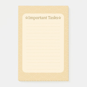 Japanskt vågmönster - Viktig uppgift Post-it Block