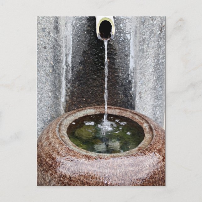 japanskt vatten bäcken vykort (Framsida)