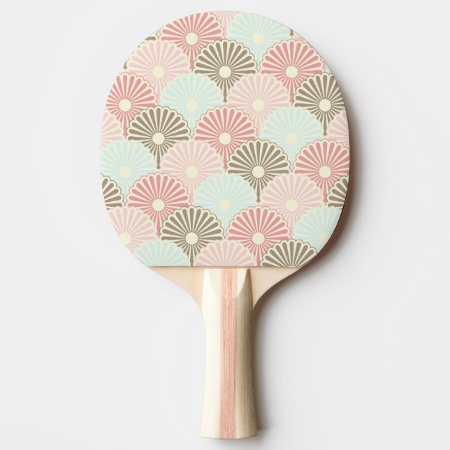 Japanskt vintagemönster pingisracket (Framsidan)