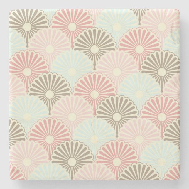 Japanskt vintagemönster stenunderlägg (Framsidan)