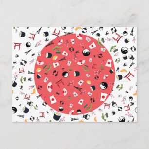 Japanskt vykort - den stigning sol