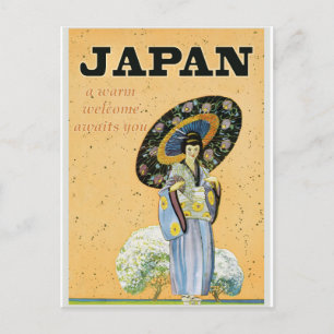 Japanskt vykort för Woman Dam Vintage resor