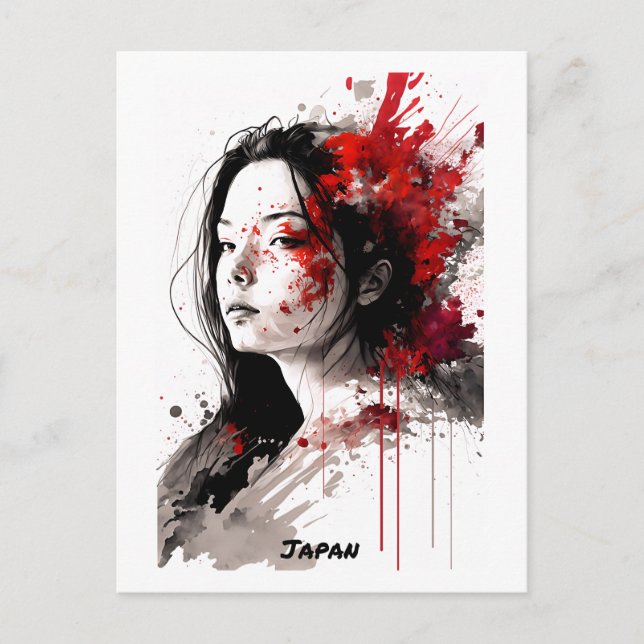Japanskt vykort - Porträtt - Kvinnovärlden (Framsida)