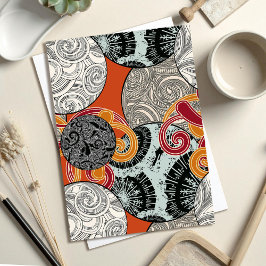 Japanskt vykort stil med bollar och snurrar