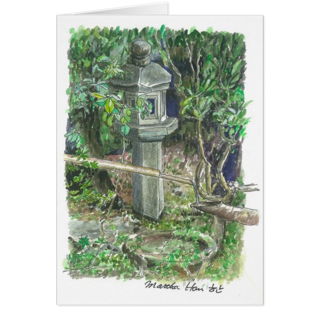 Japanträdgård Hälsningskort (Framsidan)