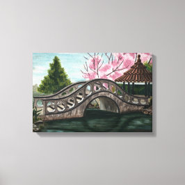 Japenese Garden Stretched Canvas Print