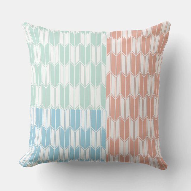 Japenese Patchwork Design Pillow Kudde (Framsida)