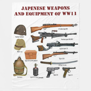 JAPENESVAPEN OCH UTRUSTNING AV WWII FLEECEFILT