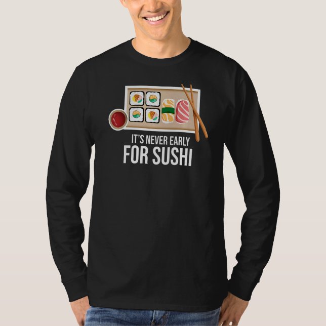 Japense Food Sushi Nigiri T Shirt (Framsida)