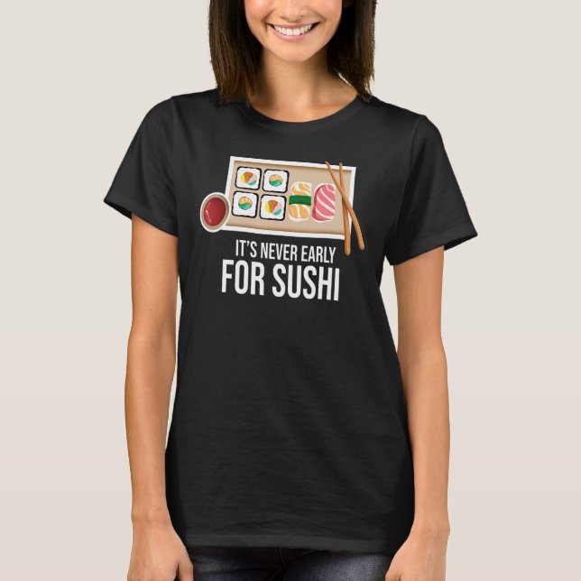 Japense Food Sushi Nigiri T Shirt (Framsida)