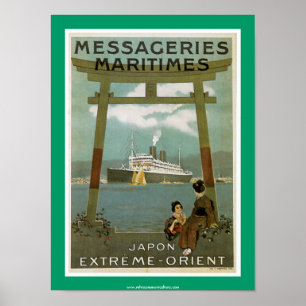 "Japon Extreme-Orient"-masksegeries Maritimes Poster