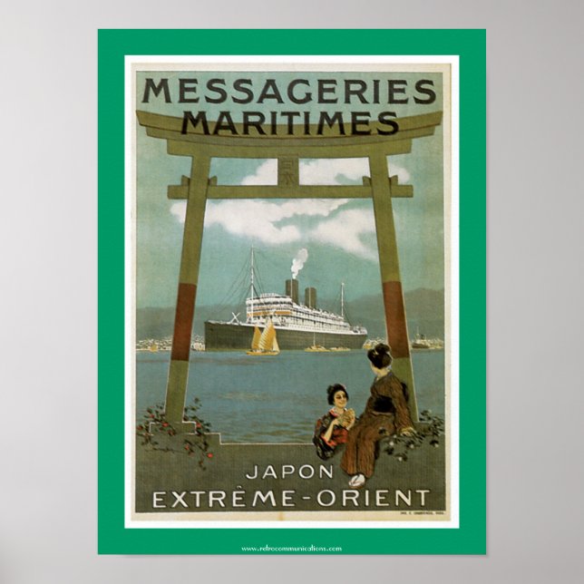 "Japon Extreme-Orient"-masksegeries Maritimes Poster (Framsidan)