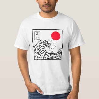 Japon Grande Vague Kanagawa Kanji T Shirt