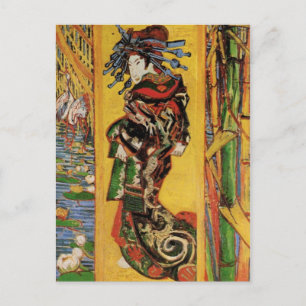 Japonaiserie, Oiran (Courtesan) Van Gogh Fine Art Vykort