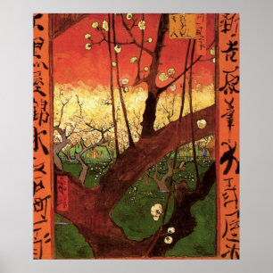 Japonaiserie plommonträd Hiroshige - Vincent Van Poster