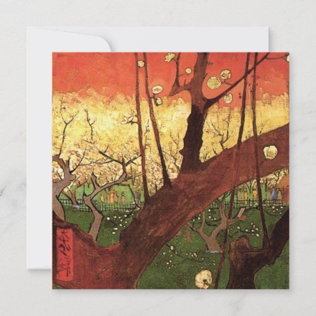 Japonism: Blommar Plum Träd av Vincent van Gogh (Framsida)