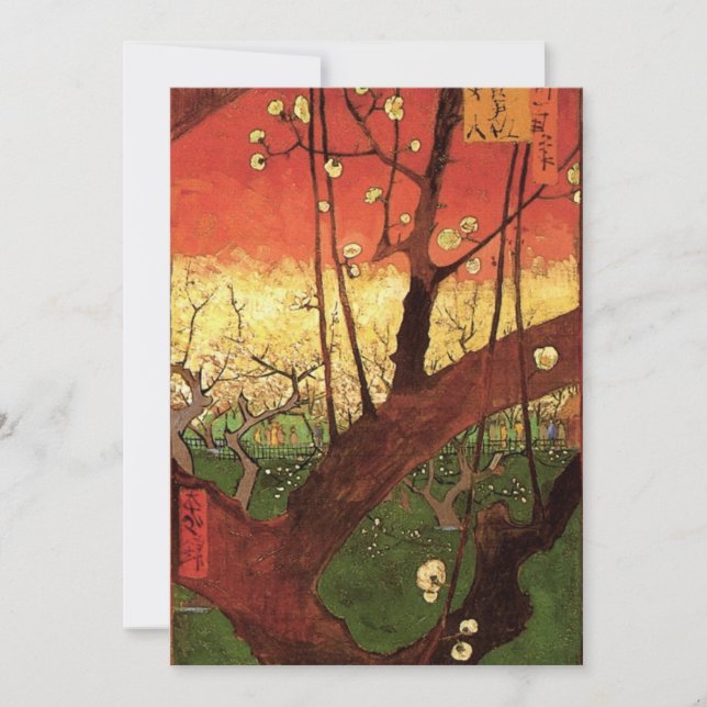 Japonism: Blommar Plum Träd av Vincent van Gogh (Framsida)