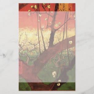 Japonism: Blommar Plum Träd av Vincent van Gogh Brevpapper