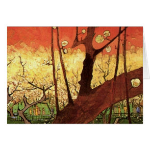Japonism: Blommar Plum Träd av Vincent van Gogh Hälsningskort