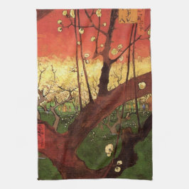 Japonism: Blommar Plum Träd av Vincent van Gogh Kökshandduk