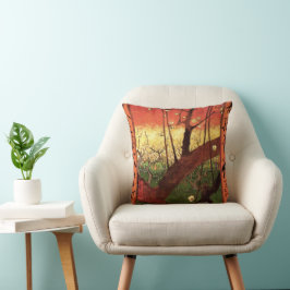 Japonism: Blommar Plum Träd av Vincent van Gogh Kudde