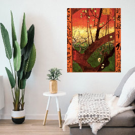 Japonism: Blommar Plum Träd av Vincent van Gogh Poster