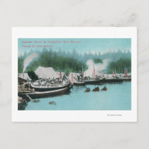 Japonski Island - Potlatchers & Sitka infödda Vykort
