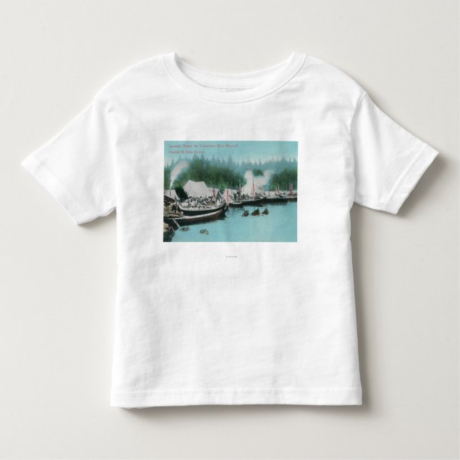 Japonski ö - Potlatchers & Sitka infödingar Tee Shirt (Framsida)