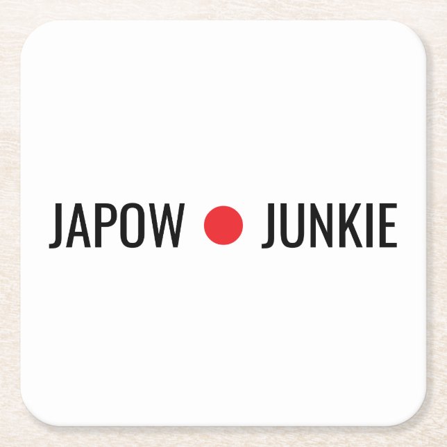 Japow Junkie  Underlägg Papper Kvadrat (Framsidan)