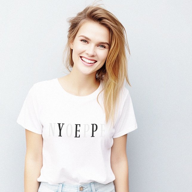 Japp Nope Clever Minimalist Dual Färg T Shirt (Yep Nope Clever Minimalist Dual Color T-Shirt)