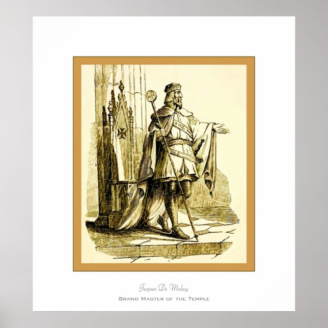 Jaques De Molay ~ Knight Templar Poster (Framsidan)