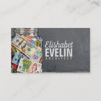 Jar of Global Banknotes h728 Visitkort