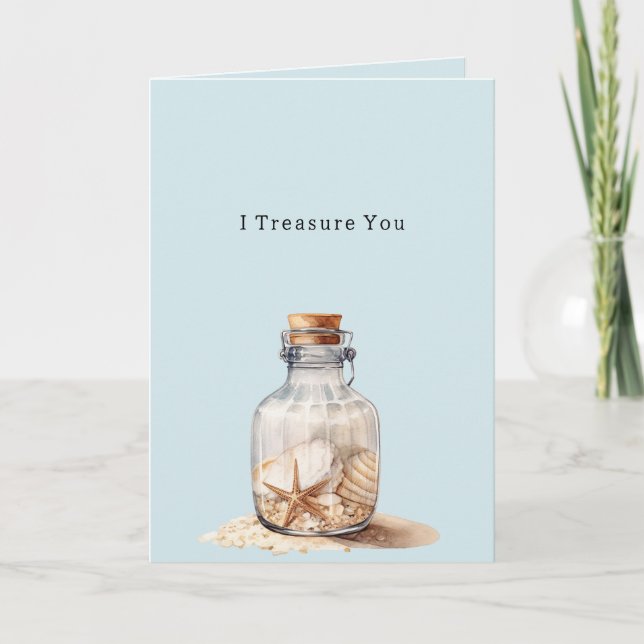 Jar of Shells Treasure You Kort (Framsida)