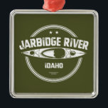 Jarbidge River Idaho Kayaking Julgransprydnad Metall<br><div class="desc">Floden Jarbidge har sitt ursprung i två huvudgafflar i Jarbidge-bergen och flyter genom basalt- och rhyolitkanyonerna på Owyhee-öknens högplatå innan den går med Bruneau-flodens Väster till Bruneau-floden cirka 24 sjömil norr om Nevada-gräns,  precis före Indiens Hett Vår.</div>