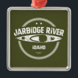 Jarbidge River Idaho Kayaking Julgransprydnad Metall<br><div class="desc">Floden Jarbidge har sitt ursprung i två huvudgafflar i Jarbidge-bergen och flyter genom basalt- och rhyolitkanyonerna på Owyhee-öknens högplatå innan den går med Bruneau-flodens Väster till Bruneau-floden cirka 24 sjömil norr om Nevada-gräns,  precis före Indiens Hett Vår.</div>