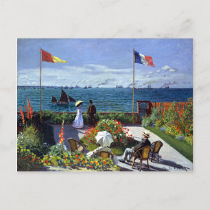 Jardin à Sainte-Adresse av Claude Monet Vykort