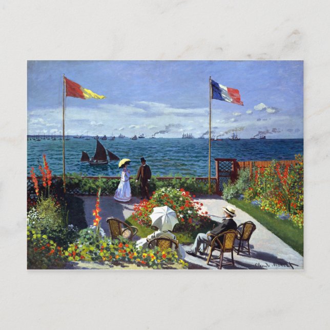 Jardin à Sainte-Adresse av Claude Monet Vykort (Framsida)