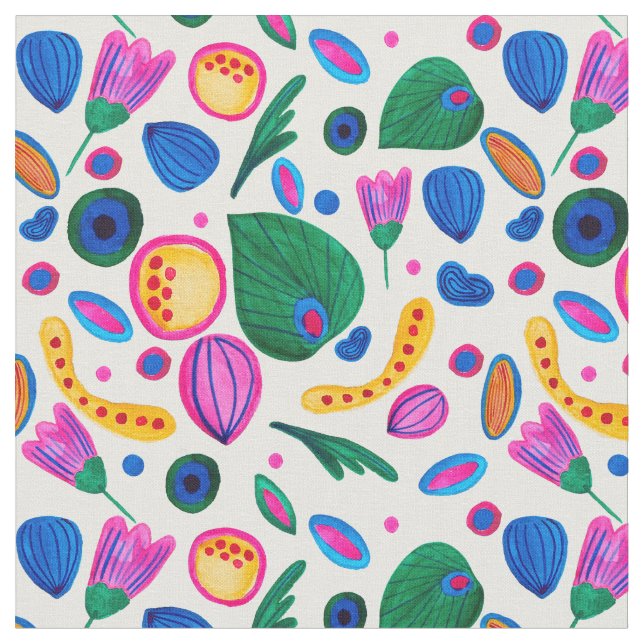 Jardín Botánico Abstracto Boho Maximalist Tyg (Närbild)